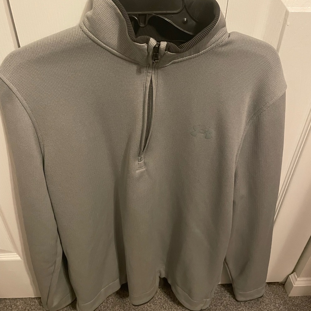 Under Armour Men's Gray 1/4 Zip Sweater size Medium